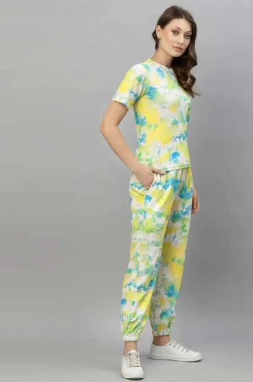 Soft cotton lounge set in sherbet swirls