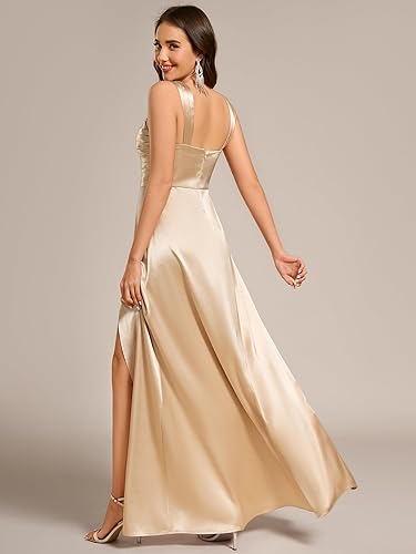 Classic A-Line Gown for black tie wedding